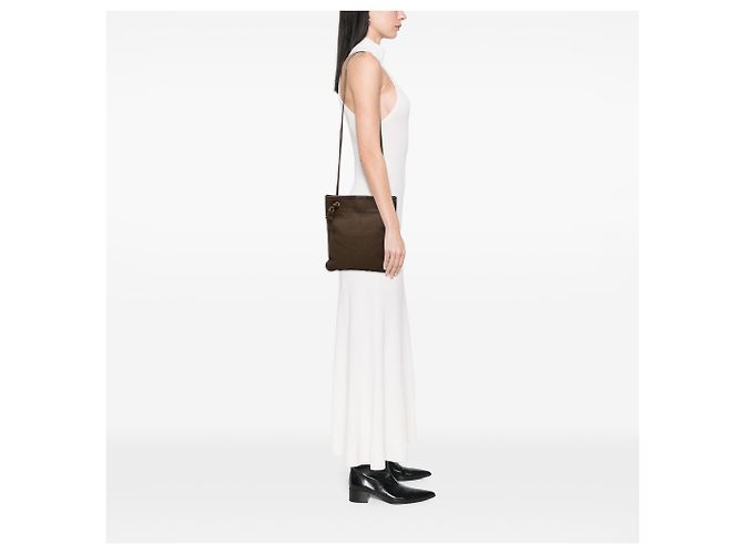 Prada Borsa a tracolla in tela Canapa logo marrone Marrone scuro - vista 6