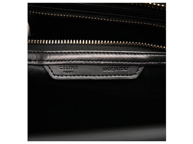 Céline Celine Mini Luggage Tote in tela e pelle bicolore marrone Beige - vista 5