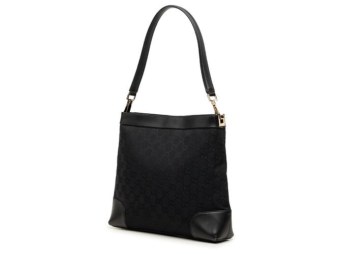Borsa a tracolla Gucci in tela GG nera Nero - vista 2