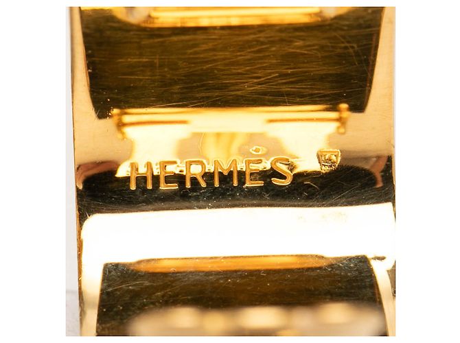 Orecchini a clip Hermès in smalto blu e placcati oro Cloisonné - vista 3