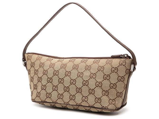 Gucci Beige GG Canvas Boat - vista 2