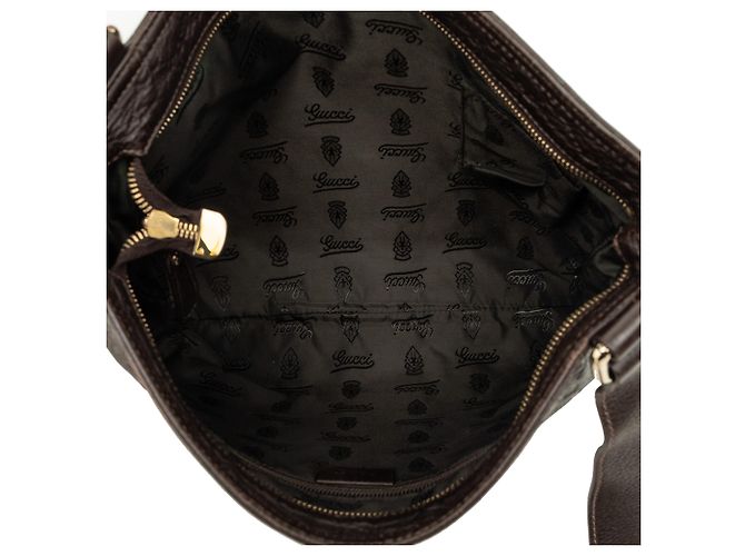Borsa a tracolla Gucci Brown Guccissima Marrone Marrone scuro - vista 4