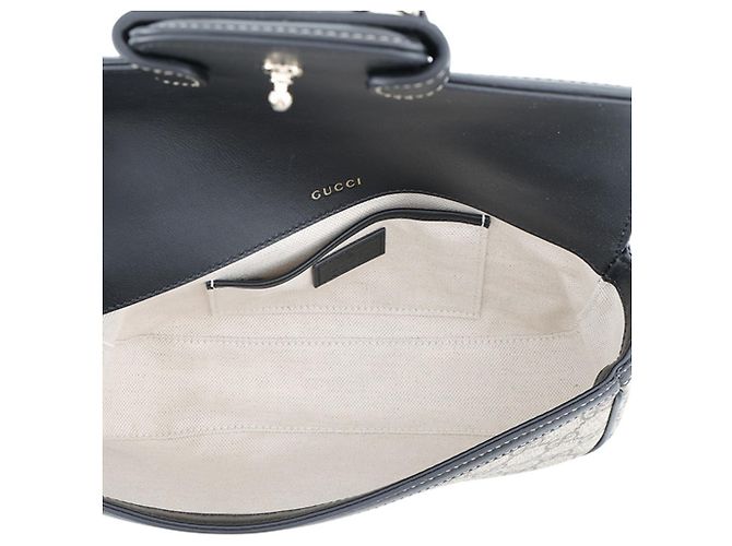 Borsa Gucci Beige GG Supreme Horsebit 1955 con manico superiore - vista 4