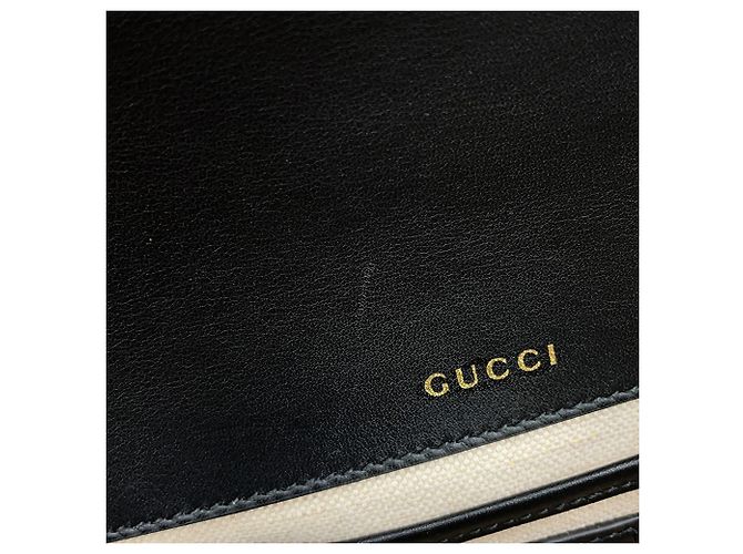Borsa Gucci Beige GG Supreme Horsebit 1955 con manico superiore - vista 7
