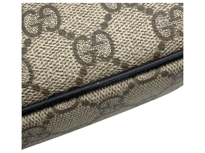 Borsa Gucci Beige GG Supreme Horsebit 1955 con manico superiore - vista 8