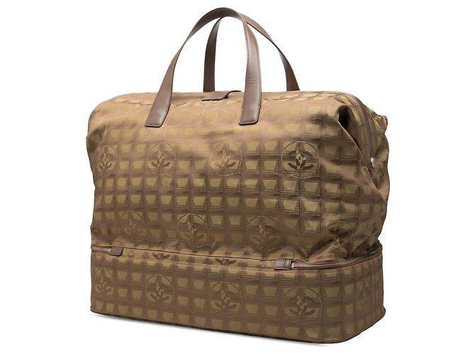 Sac à cadre Chanel Brown New Travel Line en nylon Marron - vue 2