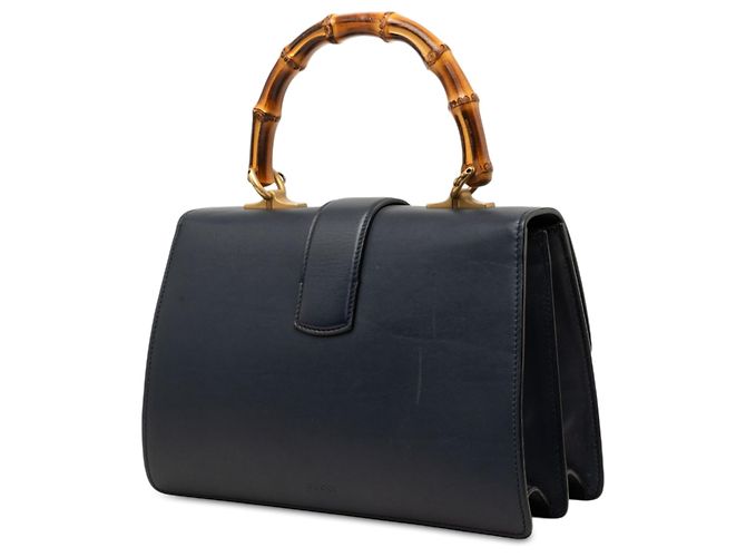 Bolsa Gucci Dionysus Web em couro de bezerro azul tamanho Medium com alça de bambu Azul marinho - vista 2