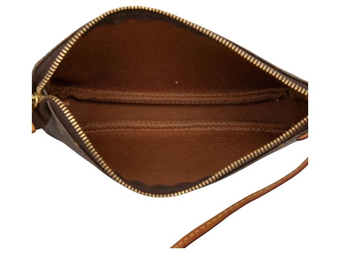 Louis Vuitton Brown Monogram Mini Pochette Accessoires Marrom - vista 4