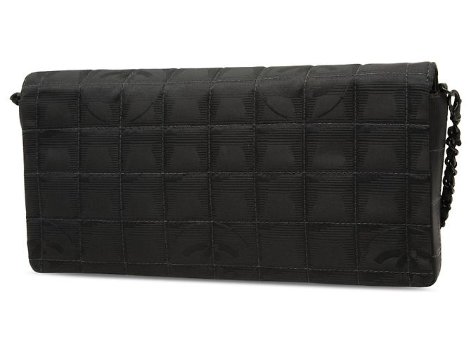 Chanel Black New Travel Line Nylon East West Flap Nero - vista 2