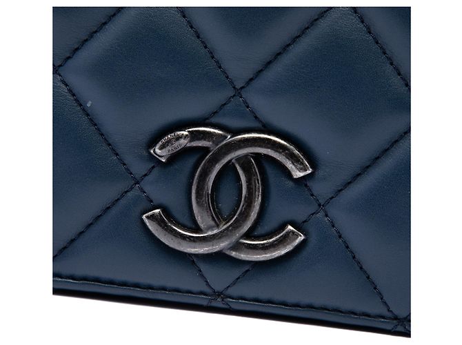 Chanel Blue Medium Quilted Lambskin Ballerine Flap Azul - vista 5