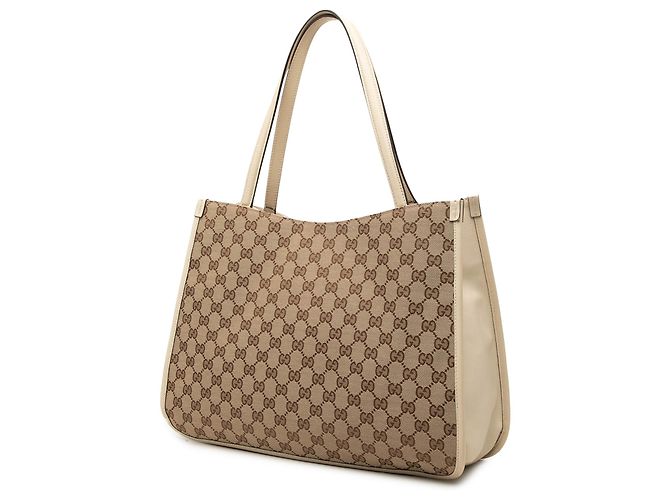 Gucci Horsebit 1955 Tote Medium aus beigem Canvas - Ansicht 2