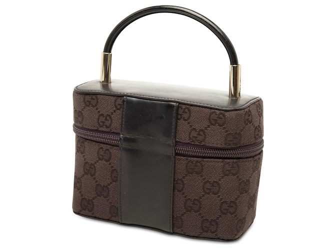 Borsa beauty Gucci Mini GG Canvas Brown Marrone - vista 2