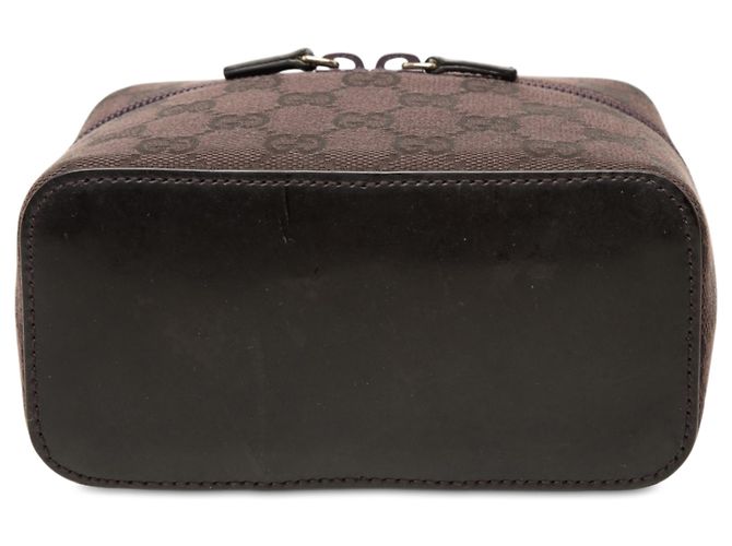 Borsa beauty Gucci Mini GG Canvas Brown Marrone - vista 3