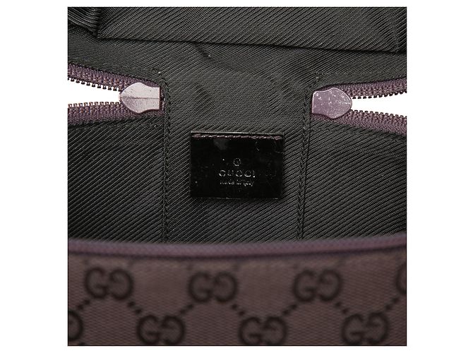 Borsa beauty Gucci Mini GG Canvas Brown Marrone - vista 5
