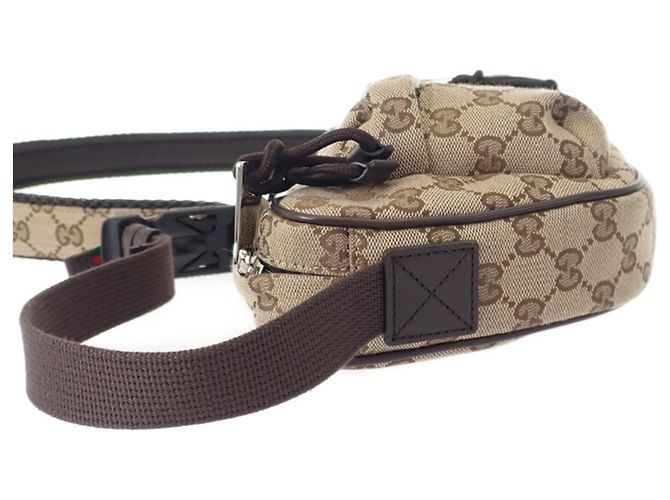 Gucci Beige Small GG Canvas Web Crossbody - vista 6