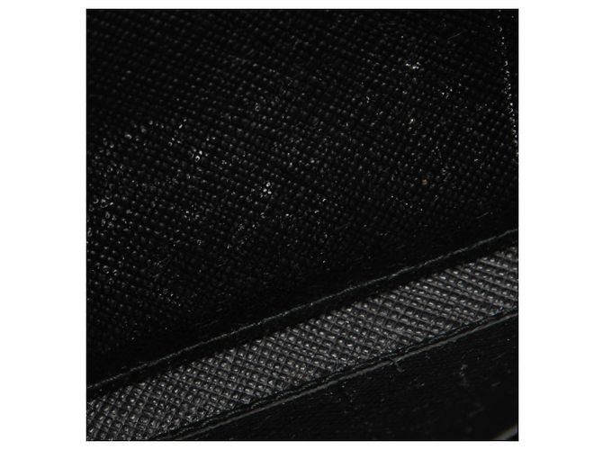 Prada Black Saffiano Bifold Long Wallet Schwarz - Ansicht 6