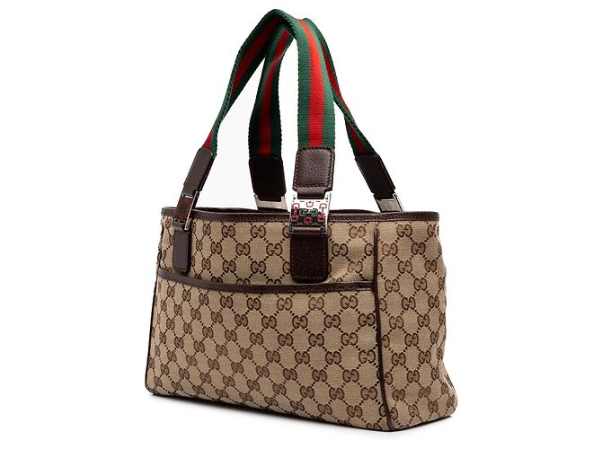 Gucci Beige GG Canvas Web Horsebit Tote - Ansicht 2