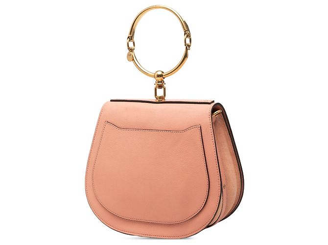 Sac Nile Chloé en cuir rose taille Medium - vue 2