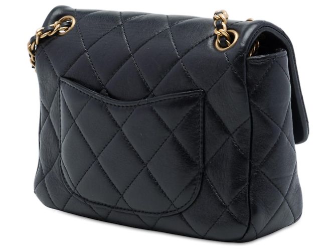 Chanel Black Mini CC Quilted Calfskin Multi Chain Single Flap Negro - vista 2