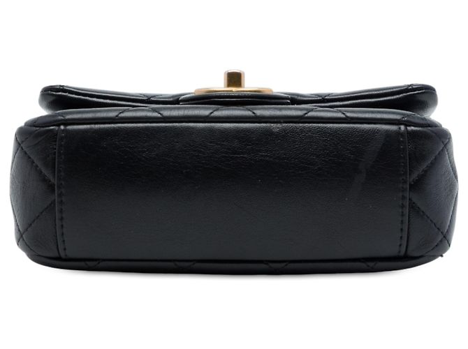 Chanel Black Mini CC Quilted Calfskin Multi Chain Single Flap Negro - vista 3