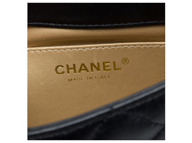 Chanel Black Mini CC Quilted Calfskin Multi Chain Single Flap Negro - vista 5