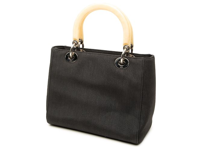 Autre Marque Dior Black Medium Canvas Lady Dior Preto - vista 2