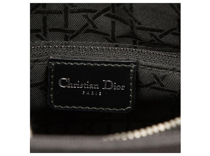 Autre Marque Dior Black Medium Canvas Lady Dior Preto - vista 5