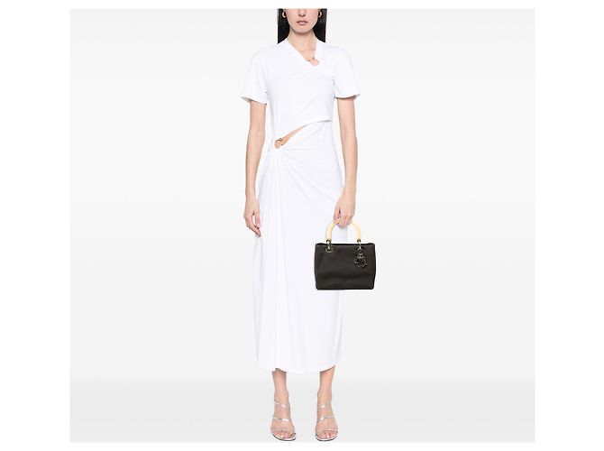 Autre Marque Dior Black Medium Canvas Lady Dior Preto - vista 6
