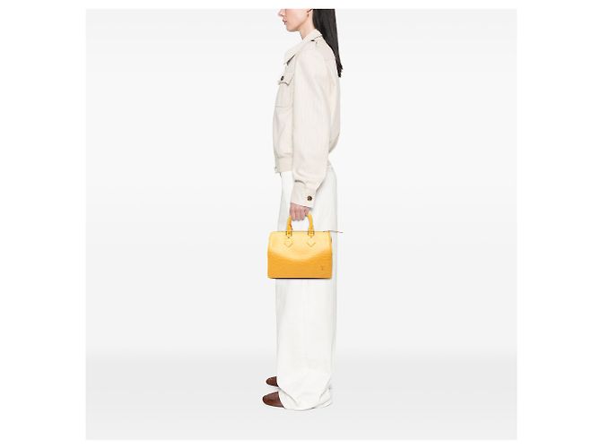 Louis Vuitton Yellow Epi Speedy 25 Giallo - vista 6