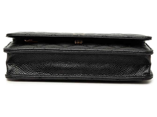 Chanel Black CC Quilted Caviar Wallet on Chain Schwarz - Ansicht 3