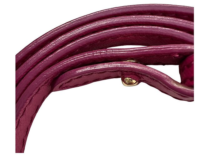 Borsa in pelle rosa Salvatore Ferragamo Double Gancini - vista 10