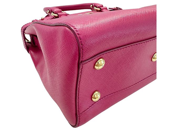 Borsa in pelle rosa Salvatore Ferragamo Double Gancini - vista 4