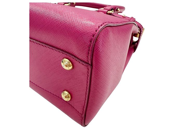 Borsa in pelle rosa Salvatore Ferragamo Double Gancini - vista 5