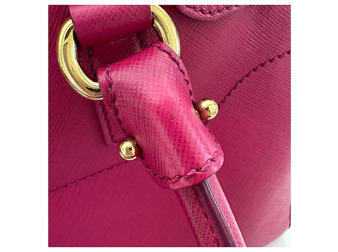 Borsa in pelle rosa Salvatore Ferragamo Double Gancini - vista 6