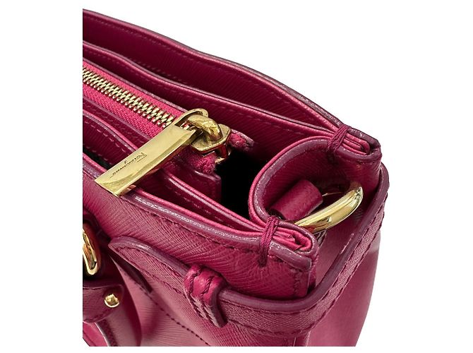 Borsa in pelle rosa Salvatore Ferragamo Double Gancini - vista 9