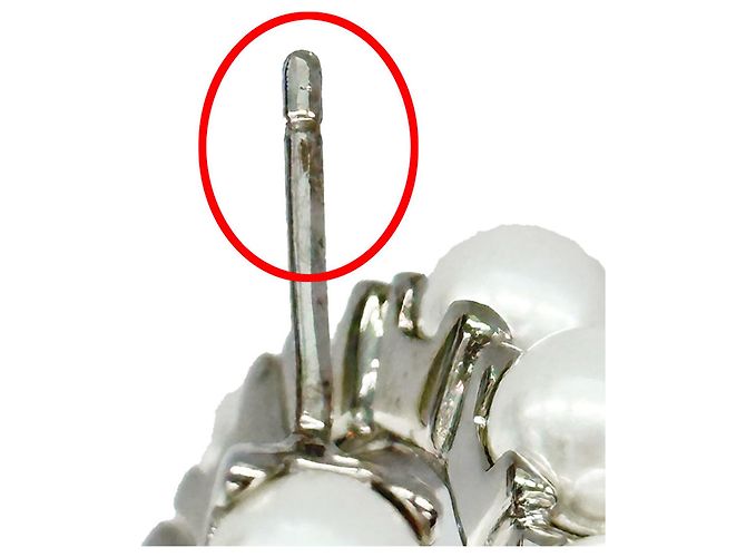 Pendientes de botón Miu Miu plateados Plata - vista 10