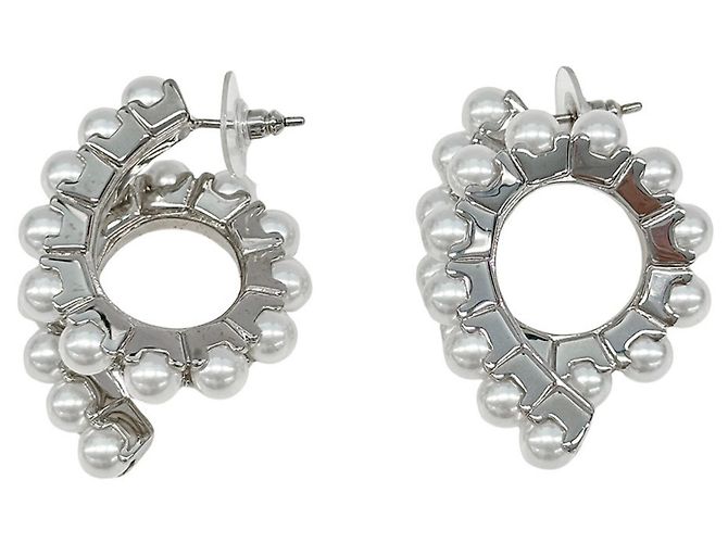 Pendientes de botón Miu Miu plateados Plata - vista 2