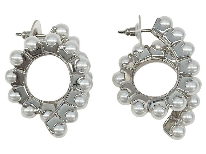 Pendientes de botón Miu Miu plateados Plata - vista 3