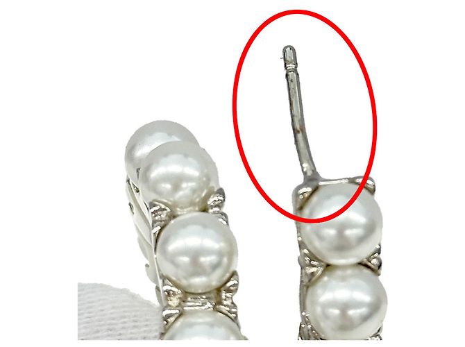Pendientes de botón Miu Miu plateados Plata - vista 9
