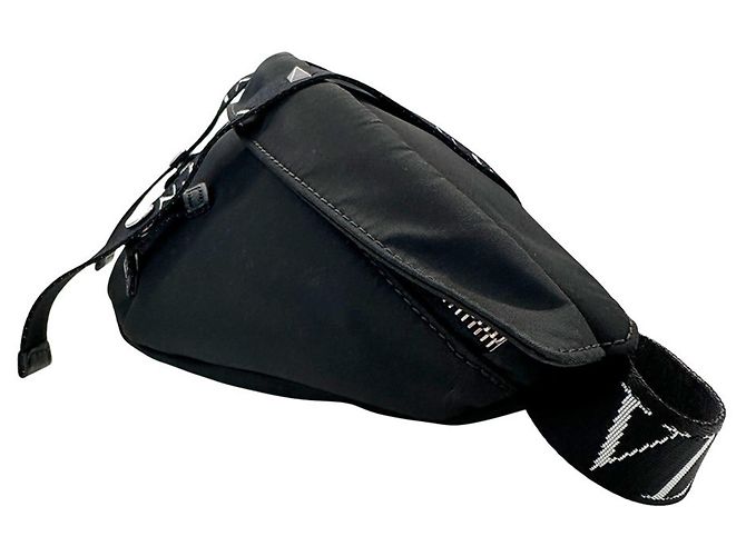 Borsa a mano Valentino Garavani in nylon nero - vista 4