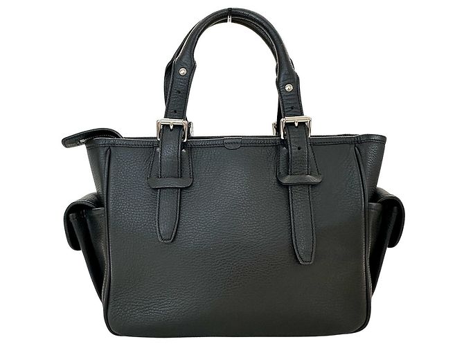 Burberry Handtasche aus schwarzem Leder - Ansicht 2
