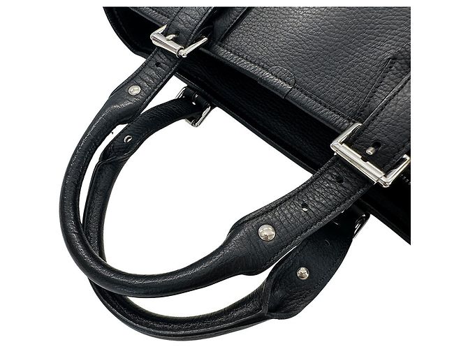 Burberry Handtasche aus schwarzem Leder - Ansicht 6
