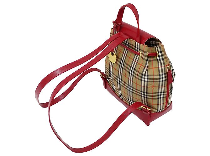 Zaino Mini Burberry Rosso Beige - vista 4