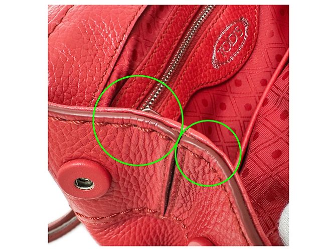 Tod's Handtasche aus rotem Leder - Ansicht 8