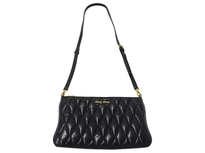Borsa a mano Miu Miu in pelle nera Nero - vista 5