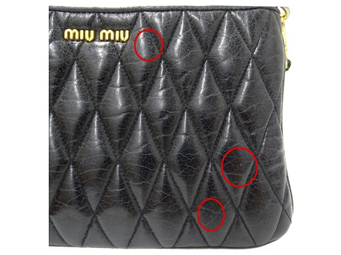 Borsa a mano Miu Miu in pelle nera Nero - vista 8