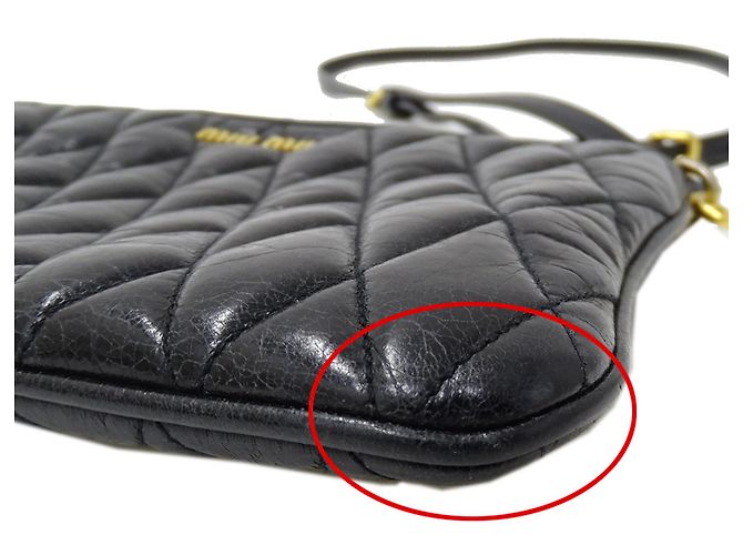 Borsa a mano Miu Miu in pelle nera Nero - vista 9
