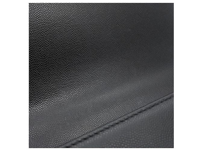 Borsa a tracolla Chanel in vitello martellato nero - vista 9