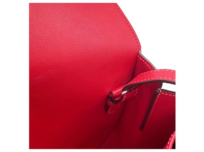 Hermès Borsa Hermes Arzan 31 in Rouge Casaque Rosso - vista 10