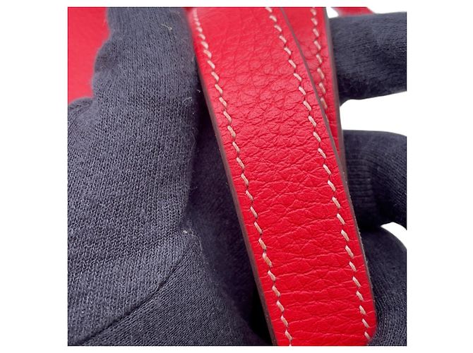 Hermès Borsa Hermes Arzan 31 in Rouge Casaque Rosso - vista 12